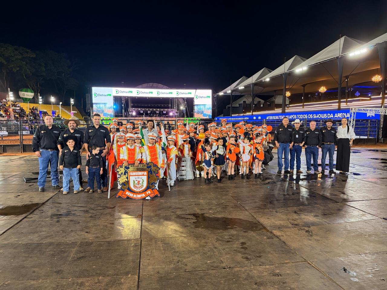 Fanfarra de Nova Olímpia leva inovação na abertura do Rodeio Nacional da Expo Umuarama